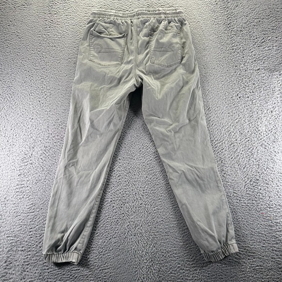 American Eagle Outfitters Pant Womens 14 Green Cotton Jogger Tapered Workwear - Picture 5 of 10